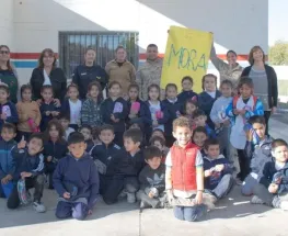 Chicos de primer grado eligieron el nombre de una potranca en la Policía Rural