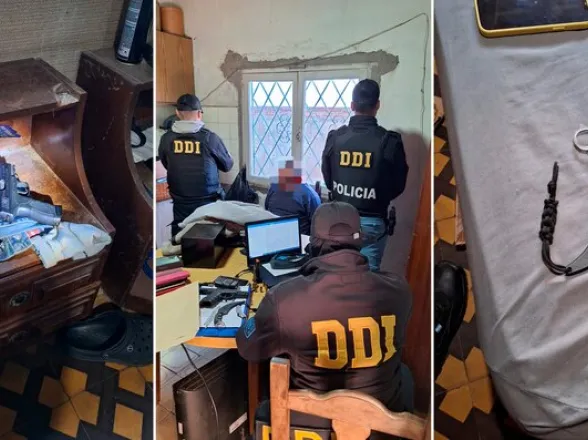 ¡Tremendo! Amenazó a la ex, le robó y le encontraron un arsenal en la casa: ¡Directo a Batán!