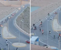 Polémica en el Dique de Ullum por motoqueros haciendo maniobras riesgosas