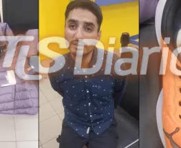 Lo frenaron cuando quiso salir con ropa sin pagar y terminó esposado tras un fuerte cruce con la Policía