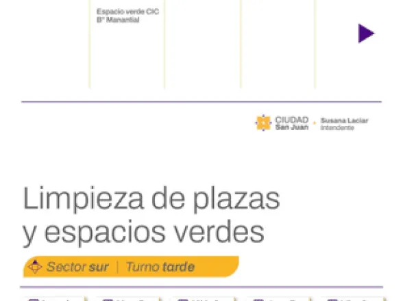 Arranca un fuerte operativo de limpieza en plazas y espacios verdes del sur capitalino