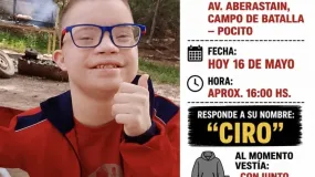 Angustia en Pocito por la desaparición de un menor con síndrome de Down