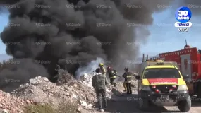 Una densa columna de humo alarmó a Rivadavia tras prenderse fuego un basural
