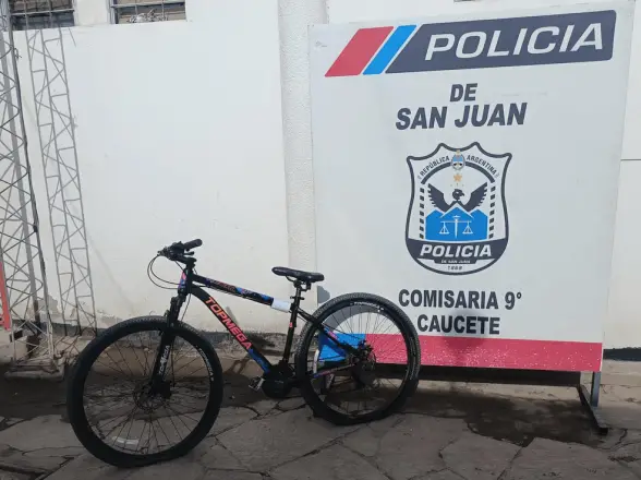 Hallaron una bici robada en Caucete y cayó un sospechoso tras un operativo en Pie de Palo