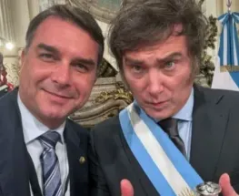 Milei viaja a Brasil para respaldar la campaña de Flávio Bolsonaro