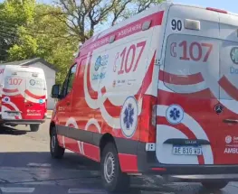 Joven volcó con su auto en Albardón y quedó hospitalizado con politraumatismos