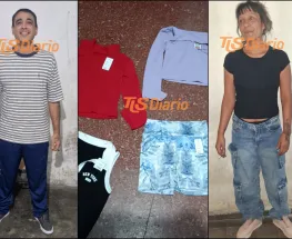 Quedaron en la calle con prendas robadas: pareja detenida tras entrar a local de ropa