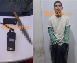 Golpeó a un policía, rompió un equipo y lo frenaron con un cuchillo encima
