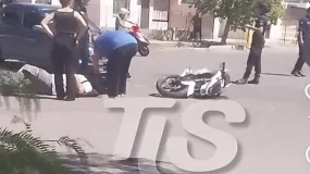 Tensión en Rawson tras un fuerte choque a metros de una comisaría