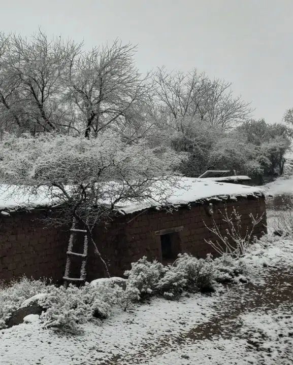 Valle Fértil se vistió de blanco y dejó imágenes espectaculares en medio del invierno - Imagen