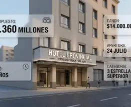 La Provincia volvió a llamar a licitación por el Hotel Provincial y apunta a una concesión por 20 años