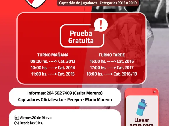 El semillero millonario desembarca en Rawson: ¡Atención pibes de toda la provincia!