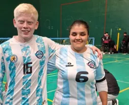 Milagros Domínguez y Lautaro Fernández, la carta sanjuanina en la Copa Tango de Goalball