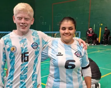 Milagros Domínguez y Lautaro Fernández, la carta sanjuanina en la Copa Tango de Goalball