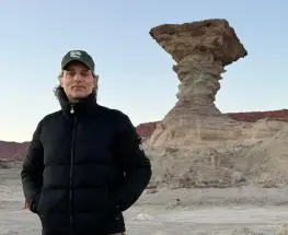 Joaquín Furriel recorrió Ischigualasto, charló con trabajadores y se llevó una postal inolvidable