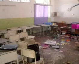 Rompieron una escuela de Caucete y arruinaron los trabajos de los chicos