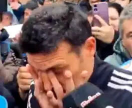 Scaloni volvió a su pueblo y se quebró al hablar del golpe de la final
