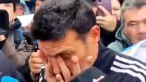 Scaloni volvió a su pueblo y se quebró al hablar del golpe de la final