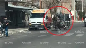 Un caballo con carreta cruzó Chimbas descontrolado y generó un susto enorme