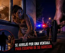 Saltó por una ventana para escapar de una brutal agresión de su pareja