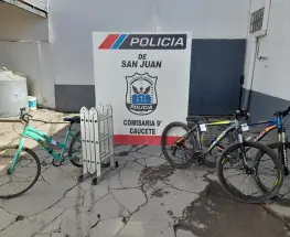 Tres detenidos y un botín insólito: bicicletas y una escalera terminaron secuestradas