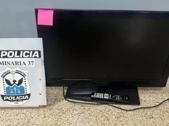 Caucete: recuperaron un televisor robado y cayeron tres sospechosos