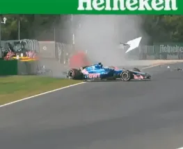 Gasly se despistó en Spa y Alpine terminó muy dañado