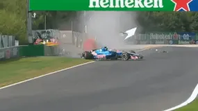 Gasly se despistó en Spa y Alpine terminó muy dañado