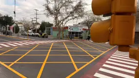 Terminan la demarcación de avenida Libertador y suman cruces peatonales nuevos