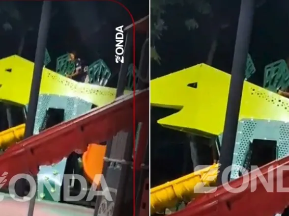 Bronca en el Parque: captaron a jóvenes dañando juegos para niños