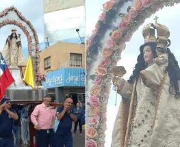 Histórico en Rawson: la Virgen de Andacollo cruzó la frontera y desató una jornada de fe