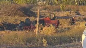 Un auto volcó en Angaco y cuatro personas terminaron hospitalizadas