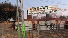 Angaco amaneció con carteles durísimos contra Gabriel Bueno tras el choque fatal