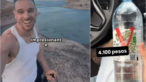 Le cobraron más de 4 mil el agua mineral al turista norteamericano que llegó a San Juan y estalló la polémica