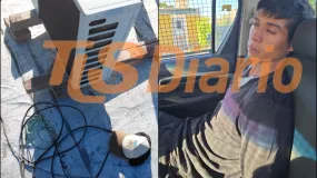 Escapó por los techos tras intentar llevarse partes de aires y terminó reducido en Pocito